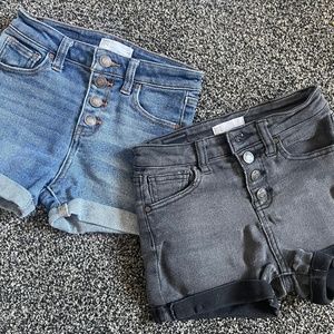 High Wasted Girls Jean Shorts